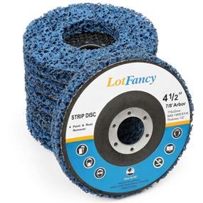 img 4 attached to 🔵 LotFancy Stripping Disc - Quick and Easy Paint and Rust Removal for Angle Grinder - 6PCS 4 1/2” x 7/8” Silicon Carbide Abrasive Wheel - Ideal for Wood, Metal, Fiberglass - Blue