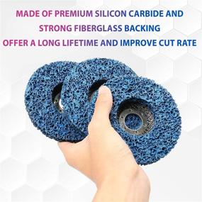 img 3 attached to 🔵 LotFancy Stripping Disc - Quick and Easy Paint and Rust Removal for Angle Grinder - 6PCS 4 1/2” x 7/8” Silicon Carbide Abrasive Wheel - Ideal for Wood, Metal, Fiberglass - Blue