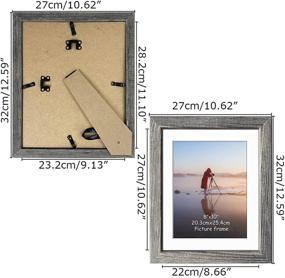 img 2 attached to Edenseelake 8x10 Picture Frame Set of 4: Rustic Grey Frames for Tabletop or Wall Decoration