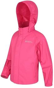 img 2 attached to 🌧️ Waterproof Mountain Warehouse Pakka Kids Rain Jacket for Girls & Boys