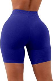 img 2 attached to 🍑 Enhance your Workout with Aurgelmir Women's High Waist Booty Gym Yoga Shorts: Ultimate Butt-Lifting Leggings for Sporty Style