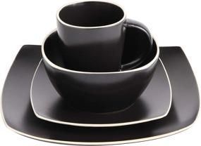 img 1 attached to 🍽️ Gibson Dinner Loungeware: Dinner and Dessert Set