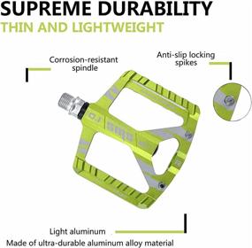 img 1 attached to Ultra-Light Aluminum Alloy Sealed Bearing Bicycle Pedal with Cleats - Mountain Bike Pedals 9/16