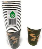 gorilla standard eco-friendly 16oz. camo cups: premium disposable hot & cold beverage set - family pack of 20 logo