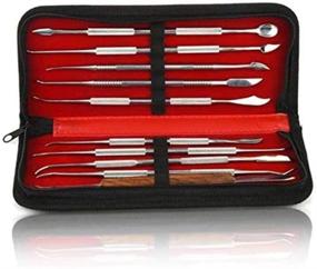 img 4 attached to 🔪 10Pcs Stainless Steel Carving Tools: Versatile Wax & Clay Sculpture Set with Storage Bag - Portable and Easy to Clean