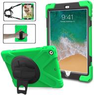 📱 tsq ipad mini 1 2 3 case w/ hand strap for kids boys 2012/2013/2014, ipad mini bumper protective cover with 360 stand shoulder belt for 1st generation 2nd generation 3rd generation, green logo