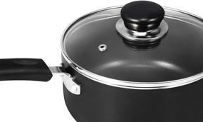 img 1 attached to 🍳 High-Performance Utopia Kitchen 2 Quart Nonstick Saucepan with Glass Lid - Versatile for Home Kitchen or Restaurant Use