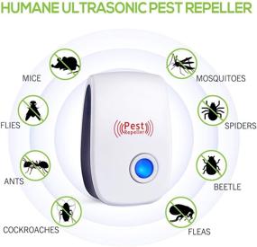 img 3 attached to 🪲 Jricoo 6 Pack Ultrasonic Pest Repeller - Upgraded Electronic Indoor Pest Control for Insects, Mosquitoes, Mice, Cockroaches, Rats, Bugs, Spiders, Ants - White