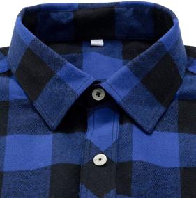 img 3 attached to Alimens Gentle Button Regular Flannel Men's Clothing for Shirts