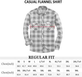 img 1 attached to Alimens Gentle Button Regular Flannel Men's Clothing for Shirts