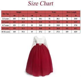 img 1 attached to 🌸 Burgundy Girls' Clothing: Flower Dress Pageant Dresses