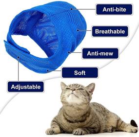 img 2 attached to Cat Bathing Bag Set with Adjustable Grooming Bag, Pet Shower Net Bag, Cat Muzzles, Anti-Bite/Scratch Nail Clipper, Tick Remover Tool, and Massage Brush - Ideal for Bathing, Cleaning, and Trimming