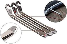 img 3 attached to BlueSunshine Bicycle Tire Lever Set - Top Quality Stainless Steel Tools to Fix Bike Tubes - Essential Kit for Road Bicyclists - Pack of 3