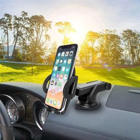 img 3 attached to 📱 360 Adjustable Car Dashboard Cell Phone Holder Mount - Compatible with iPhone 13 Pro Max, 13 Pro, 13 Mini, 13, 12 Pro Max, 11, SE, XR, XS, X - Galaxy S21 Ultra 5G, S20, S10, Note20, 10 - Black Color - by Cellet