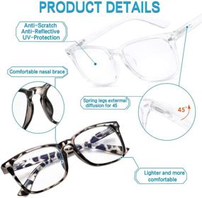 img 2 attached to 💙 Enhanced Visual Comfort: 3-Pack Blue Light Blocking Computer Gaming Glasses with Anti Glare, Eyestrain Relief, and UV Protection