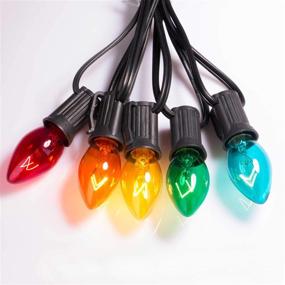 img 2 attached to 🎄 25 Pack C7 Christmas Replacement Light Bulbs - Clear Incandescent Bulbs for Christmas String Lights - E12 Candelabra Base - 5 Watt - Multicolor