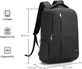 img 3 attached to OIWAS Laptop Business Backpack with Spacious Compartments