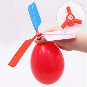 img 1 attached to Kids Toy Balloon Helicopter (12 pack) - Perfect Children's Day Gift, Party Favor, or Birthday Surprise! Flying Toys for Boys and Girls - Ideal Outdoor Sport Toy for 7, 8, 9, and 10 Year Olds - Suitable for Easter Baskets and Stocking Stuffers