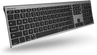 💻 macally wireless bluetooth keyboard for mac - rechargeable multi-device keyboard for macos ios pc android - space gray logo