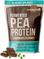 premium north american sourced fermented chocolate pea protein powder - 100% plant protein, non-gmo, gluten free & vegan friendly (2.11 lb) logo