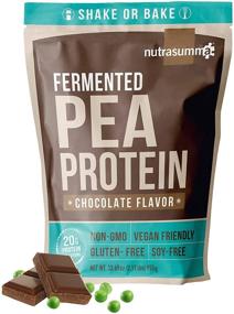 img 4 attached to Premium North American Sourced Fermented Chocolate Pea Protein Powder - 100% Plant Protein, Non-GMO, Gluten Free & Vegan Friendly (2.11 LB)