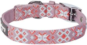 img 1 attached to Blueberry Pet Southwestern Modern Tribal Dog Collars with 3 Unique Patterns