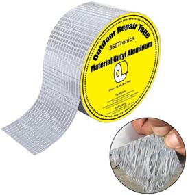 img 4 attached to 🔒 2''W X 16.4'L All-Weather UV-Resistant Waterproof Butyl Rubber Tape - Upgraded Outdoor Seal Strip for Plastic, Metal, Pipe, RV, Awning, Sail Roof, Window, HVAC Ducts - Ideal for Repairs