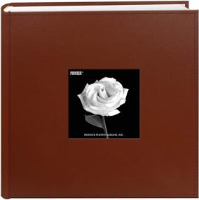 img 4 attached to Pioneer Photo Albums 200-Pocket Sewn Leatherette Frame Cover Photo Album, 4 by 6-Inch, Brown: Preserving Precious Memories in Style