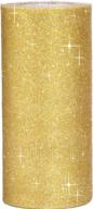 🎀 outus 6 inch gold sparkling tulle ribbon roll: 25 yards glitter tulle spool logo