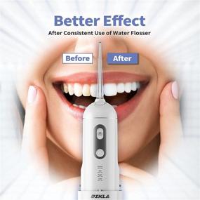 img 3 attached to 💦 Cordless Water Flosser - Portable Dental Oral Irrigator for Teeth with 4 Modes and 5 Jet Tips, IPX7 Waterproof, USB Charged for 4 Hrs, 30-Days Use, Ideal for Home, Travel, Braces, Bridges Care