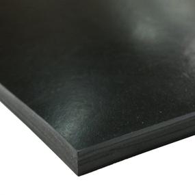 img 1 attached to 🖤 High-Quality Black Sheet: Durable 0.125 Length Durometer Material