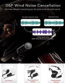 img 2 attached to 🎧 Maxto M2 Waterproof Bluetooth Headset Intercom for Motorcycle Helmet Communication Systems - Connect with Any Device, FM Radio, Noise Cancellation, 6-Riders Pairing Range up to 1000 Meters (Black)