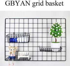 img 3 attached to 🔧 GBYAN Wall Grid Baskets: Wire Shelf Wall Organizer for Grid Panel - Flower Pot Display (2 Pack)