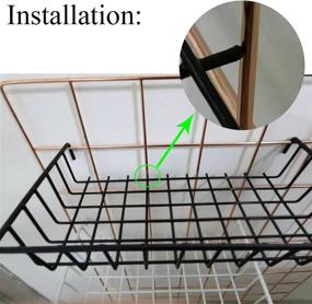 img 1 attached to 🔧 GBYAN Wall Grid Baskets: Wire Shelf Wall Organizer for Grid Panel - Flower Pot Display (2 Pack)