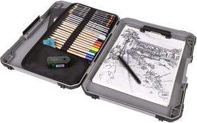img 1 attached to 🎨 ArtBin 6838AG Sketch Board: Portable Drawing Surface with Built-in Art & Craft Storage, in Grey