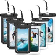 📱 joto waterproof pouch cellphone dry bag case - 6 pack, compatible with iphone 13 pro max mini, galaxy s10/s9/s8, pixel 4 xl - clear/black logo