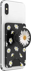 img 3 attached to Multifunctional PopSockets PopWallet+: Phone Grip, Stand, and White Daisy Wallet with Swappable PopTop