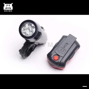 img 1 attached to 🚲 DEVMO Waterproof 5 LED Lamp: Super Bright Bicycle Front Headlight + Rear Safety Taillight - Waterproof and Easy Mounting for Enhanced Cycle Visibility