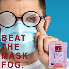img 2 attached to Fog Gone Anti Fog Wipe: Reusable Microfiber Cloth for Crystal Clear Vision on Glasses, Electronics, Masks, Screens - Streak-Free Lens Cleaner (1 Pack)