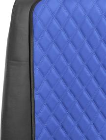 img 2 attached to 🚗 FH Group PU Faux Leather Luxury Diamond Design Front Set Car Seat Protector, Airbag Compatible with Gift – Universal Fit for Cars, Trucks & SUVs (Blue)