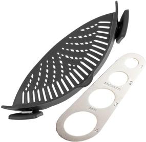 img 4 attached to 🍝 DDYY Silicone Pot Strainer: Clip-on Pasta Pot Strainer and Spaghetti Measurer (Black) - Easy Straining, Dishwasher Safe+