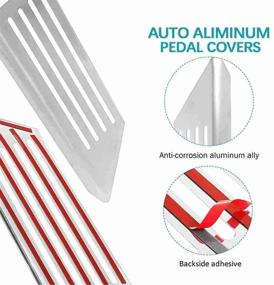 img 1 attached to Non-Slip Performance Foot Pedals Pads Auto Stainless Steel Pedal Covers for Tesla Model 3/Y – PACEWALKER