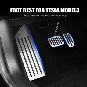 img 3 attached to Non-Slip Performance Foot Pedals Pads Auto Stainless Steel Pedal Covers for Tesla Model 3/Y – PACEWALKER