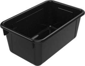 img 3 attached to Pack of 5 Storex Small Cubby Bins, 7.8 x 12.2 x 5.1 Inches, Black (62466E05C) - Enhance Organization & Storage Efficiency