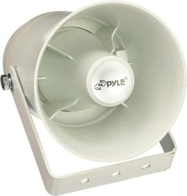 img 2 attached to 🔊 Powerful 10-Watt Indoor Outdoor PA Horn Speaker - PyleHome PHSP10TA, White