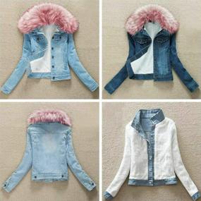 img 2 attached to YOUMU Fleece Jacket Thicken Sherpa Women's Clothing for Coats, Jackets & Vests