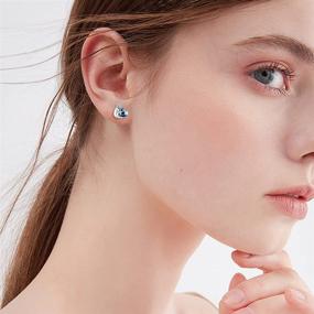 img 1 attached to 👧 Stylish and Allergy-Free: Girls' Sterling Silver Hypoallergenic Earrings