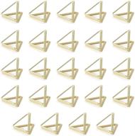 aieve place card holders: 24 pack triangle shape table card holders for weddings, parties, and office use - gold logo