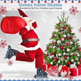 img 3 attached to Gonex Adjustable Inline Skates with Light Up Wheels - Fun Illuminating Roller Blades for Kids and Adults