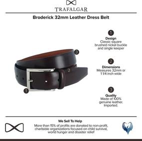 img 2 attached to Trafalgar Broderick Leather Dress Black Men's Accessories in Belts